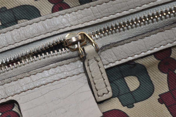 Authentic GUCCI Web Sherry Line Tote Bag GG Canvas Leather 139261 Brown 2130I