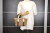 Authentic GUCCI Web Sherry Line Tote Bag GG Canvas Leather 139261 Brown 2130I
