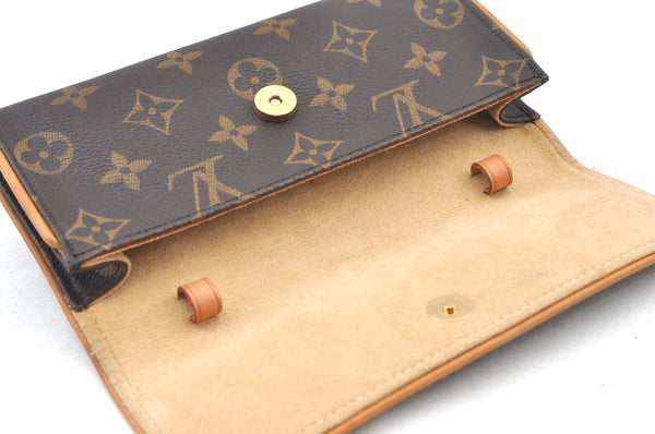 Authentic Louis Vuitton Monogram Pochette Twin PM Shoulder Bag M51854 Junk 2131H