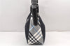 Authentic BURBERRY BLUE LABEL Check Shoulder Hand Bag Canvas Enamel Black 2132K