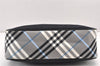 Authentic BURBERRY BLUE LABEL Check Shoulder Hand Bag Canvas Enamel Black 2132K