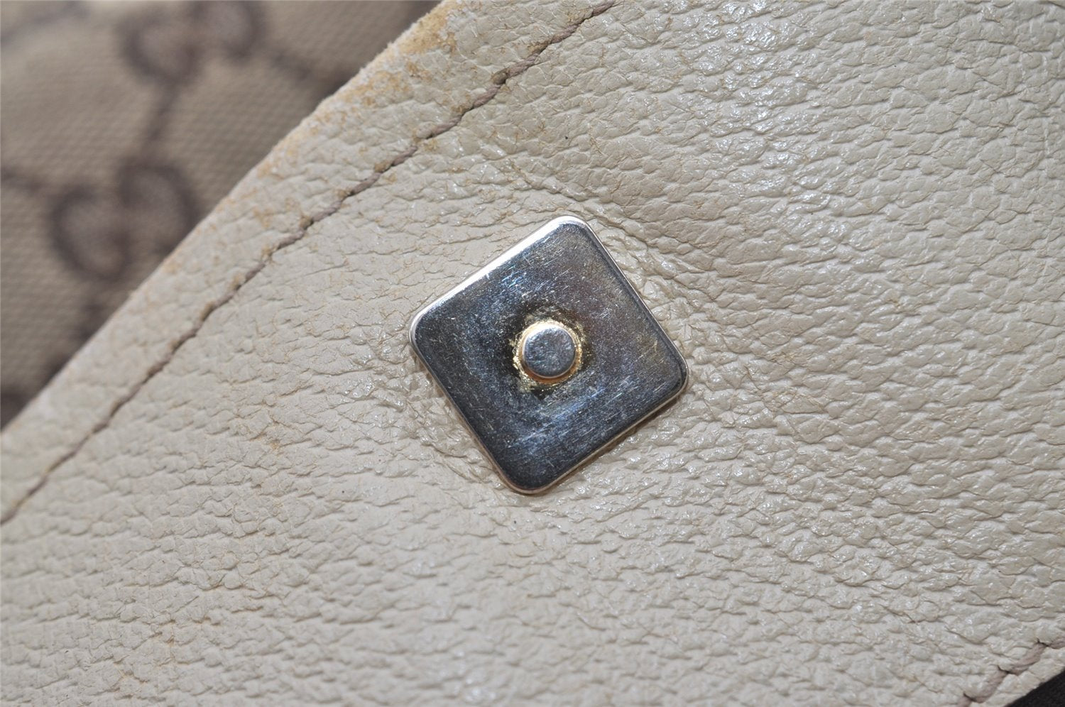 Authentic GUCCI Eclipse Shoulder Cross Bag GG Canvas Leather 120841 Brown 2135I