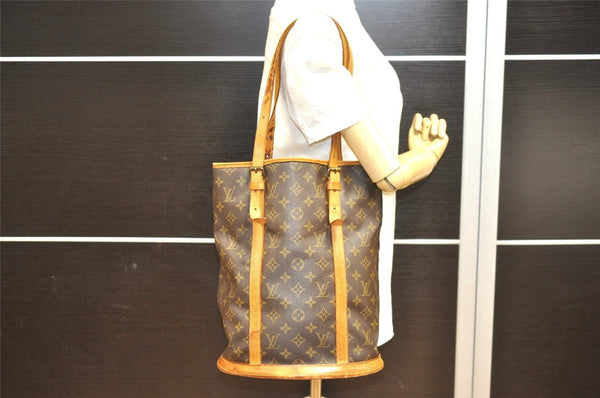 Authentic Louis Vuitton Monogram Bucket GM Shoulder Tote Bag Old Model LV 2136I