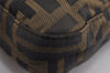 Authentic FENDI Zucca Mamma Baguette Shoulder Bag Nylon Leather Brown 2137J