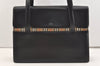 Authentic BURBERRY Vintage Nova Check Shoulder Hand Bag Leather Black 2138J