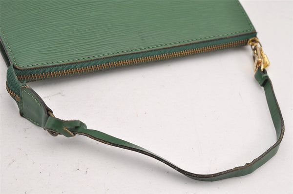 Authentic Louis Vuitton Epi Pochette Accessoires Pouch Green M52954 Junk 2140K
