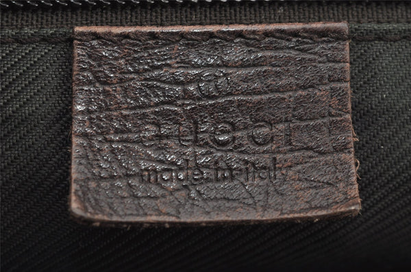 Authentic GUCCI Shoulder Cross Body Bag GG PVC Leather 122373 Brown 2143I