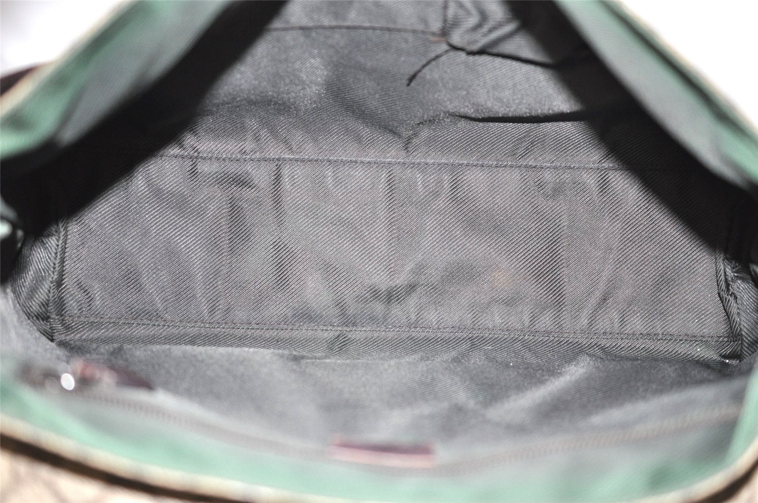 Authentic GUCCI Shoulder Cross Body Bag GG PVC Leather 122373 Brown 2143I