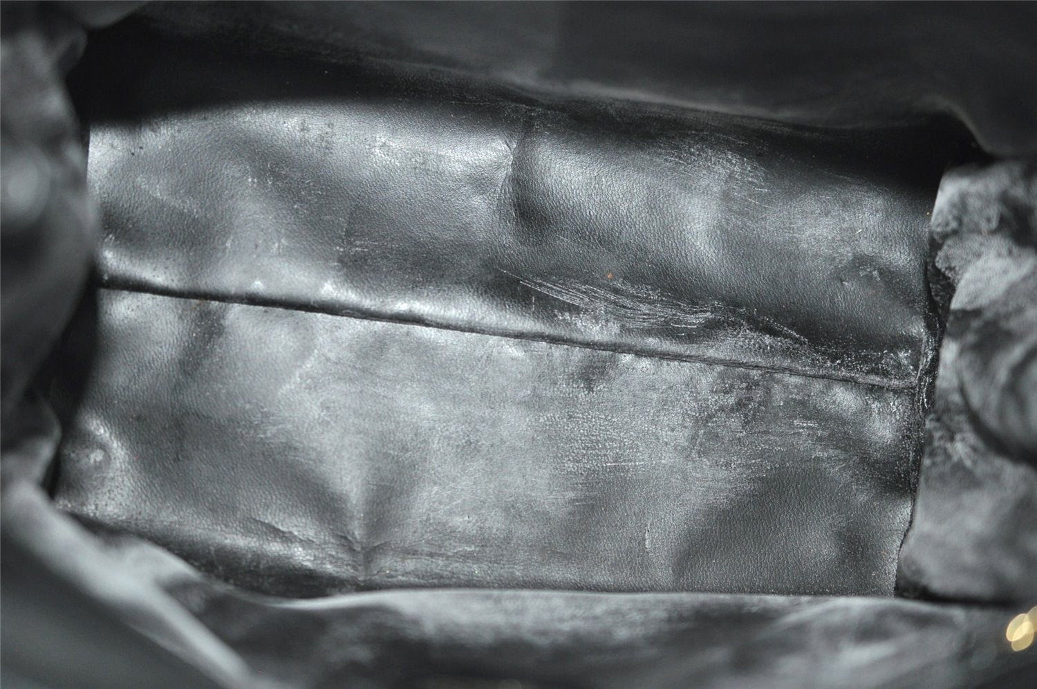 Authentic GUCCI Bamboo 2way Hand Shoulder Bag Purse Leather Black Junk 2144I