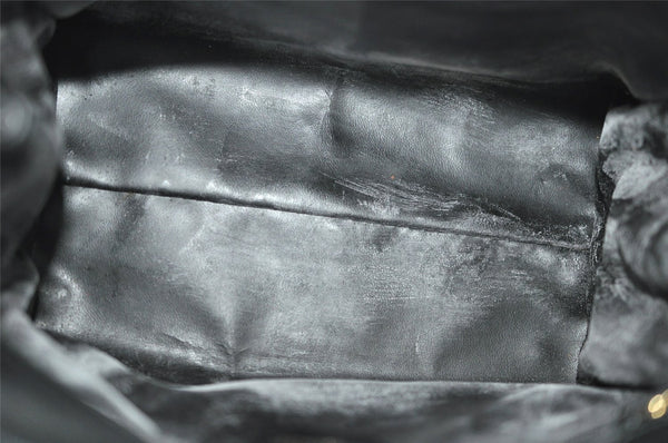 Authentic GUCCI Bamboo 2way Hand Shoulder Bag Purse Leather Black Junk 2144I