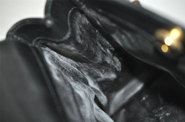 Authentic GUCCI Bamboo 2way Hand Shoulder Bag Purse Leather Black Junk 2144I