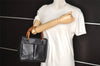Authentic GUCCI Bamboo 2way Hand Shoulder Bag Purse Leather Black Junk 2144I