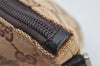 Authentic GUCCI Hand Bag Pouch Purse GG Canvas Leather 0391103 Brown 2146I