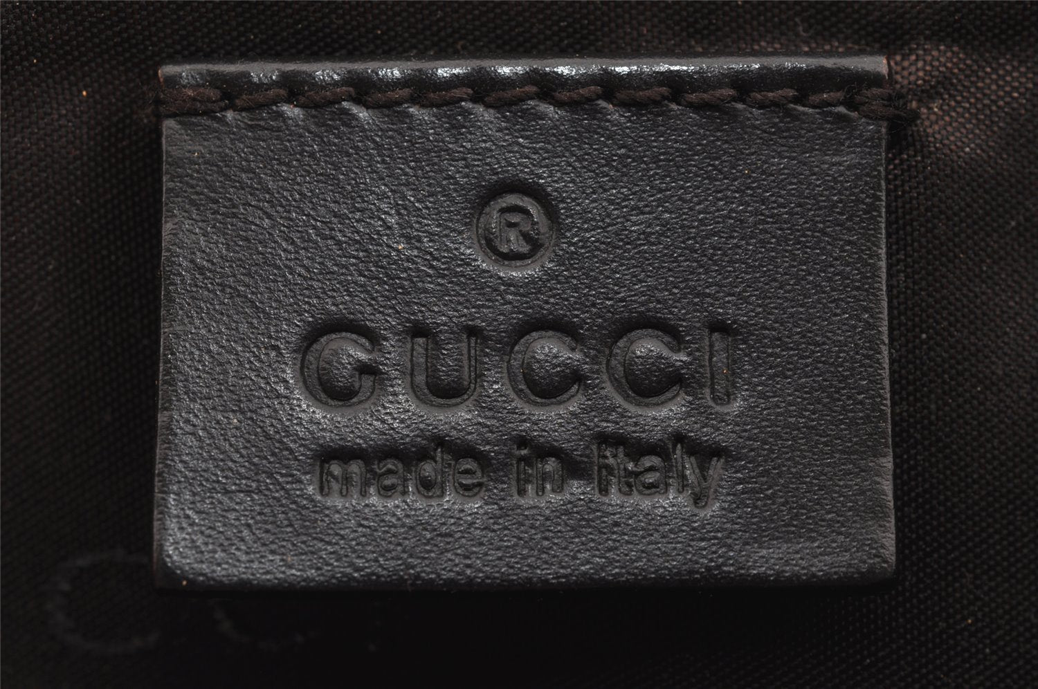 Authentic GUCCI Hand Bag Pouch Purse GG Canvas Leather 0391103 Brown 2146I