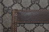 Authentic GUCCI Web Sherry Line Shoulder Tote Bag GG PVC Leather Brown 2147I