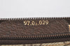 Authentic GUCCI Vintage Clutch Hand Bag Purse GG PVC Leather Brown 2149I