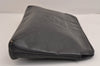 Authentic GIVENCHY Vintage Leather Clutch Hand Bag Black 2149J