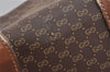 Authentic GUCCI Vintage Micro GG PVC Leather Travel Boston Hand Bag Brown 2151I
