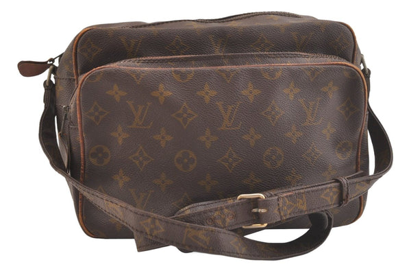 Authentic Louis Vuitton Monogram Nile Shoulder Cross Body Bag Old Model LV 2151K