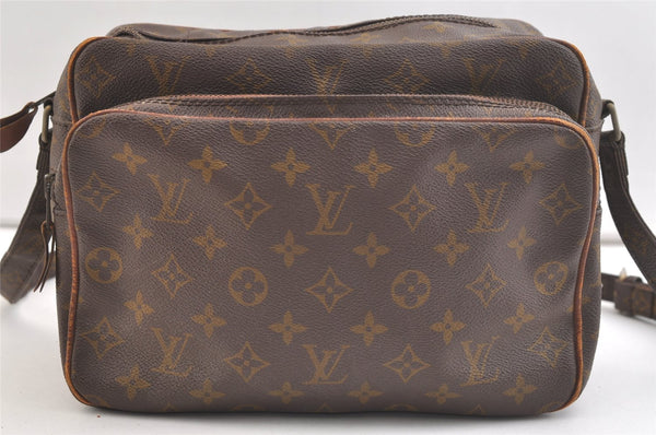 Authentic Louis Vuitton Monogram Nile Shoulder Cross Body Bag Old Model LV 2151K