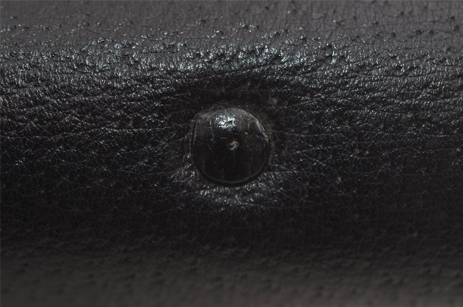 Authentic GUCCI Vintage Clutch Hand Bag Purse Leather Black 2155I