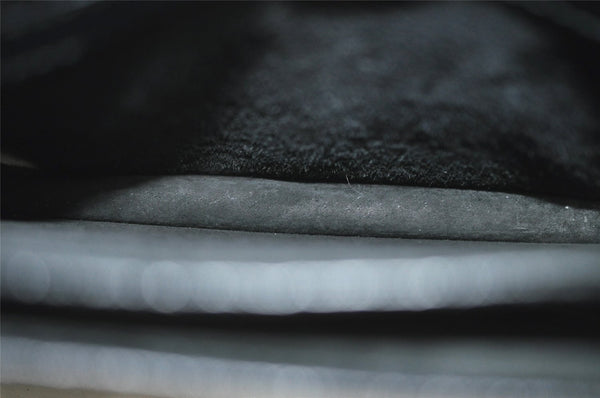 Authentic GUCCI Vintage Clutch Hand Bag Purse Leather Black 2155I