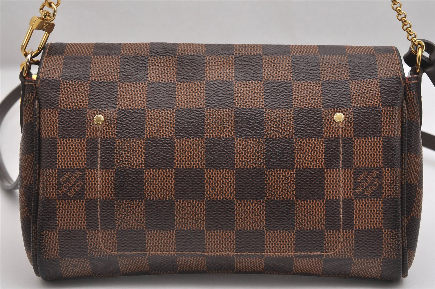 Authentic Louis Vuitton Damier Favorite PM 2Way Shoulder Bag N41276 LV Box 2156I