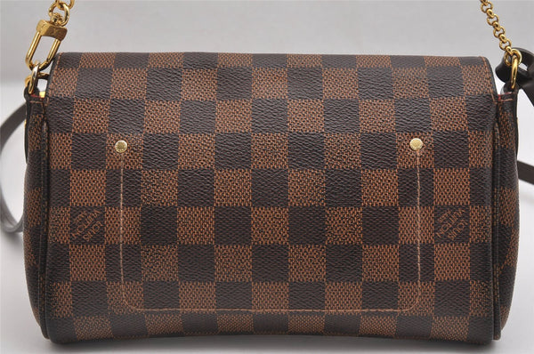 Authentic Louis Vuitton Damier Favorite PM 2Way Shoulder Bag N41276 LV Box 2156I