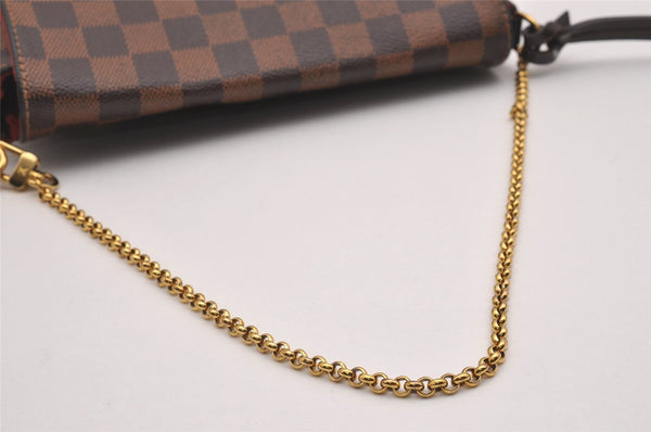 Authentic Louis Vuitton Damier Favorite PM 2Way Shoulder Bag N41276 LV Box 2156I