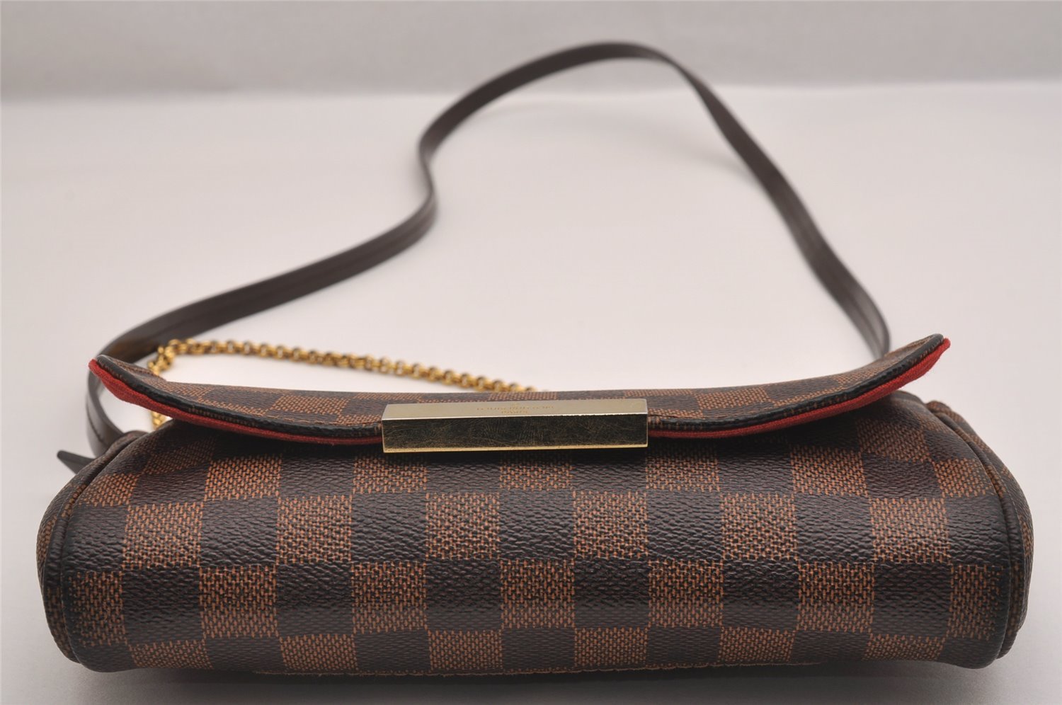 Authentic Louis Vuitton Damier Favorite PM 2Way Shoulder Bag N41276 LV Box 2156I