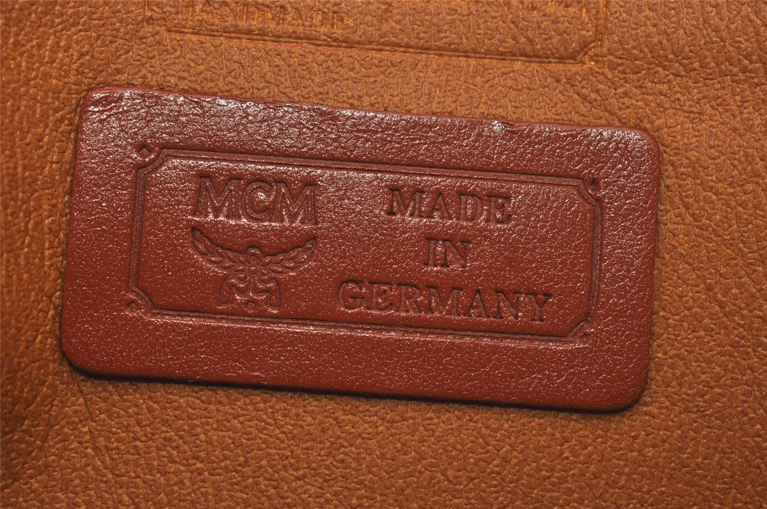 Authentic MCM Vintage Visetos Leather Clutch Hand Bag Purse Brown 2157I