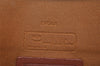 Authentic MCM Vintage Visetos Leather Clutch Hand Bag Purse Brown 2157I