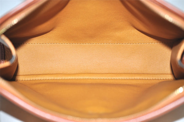 Authentic MCM Vintage Visetos Leather Clutch Hand Bag Purse Brown 2157I