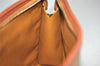 Authentic MCM Vintage Visetos Leather Clutch Hand Bag Purse Brown 2157I