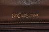 Authentic YVES SAINT LAURENT Vintage Shoulder Hand Bag Purse Leather Brown 2158I