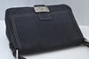 Authentic FENDI Mamma Baguette Shoulder Hand Bag Purse Canvas Navy Blue 2159I