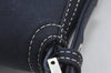 Authentic FENDI Mamma Baguette Shoulder Hand Bag Purse Canvas Navy Blue 2159I