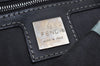Authentic FENDI Mamma Baguette Shoulder Hand Bag Purse Canvas Navy Blue 2159I