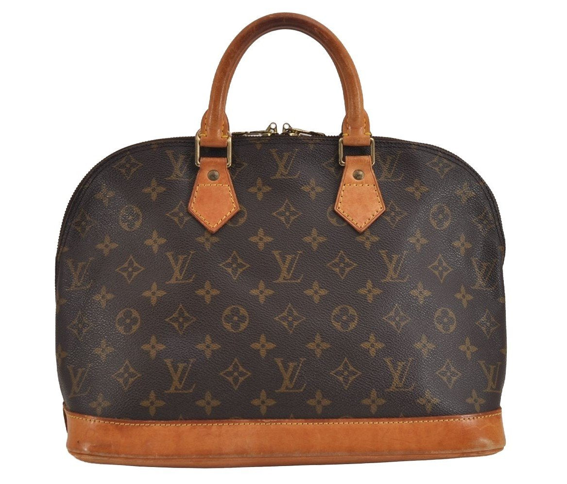 Authentic Louis Vuitton Monogram Alma Hand Bag Purse M51130 LV 2159J