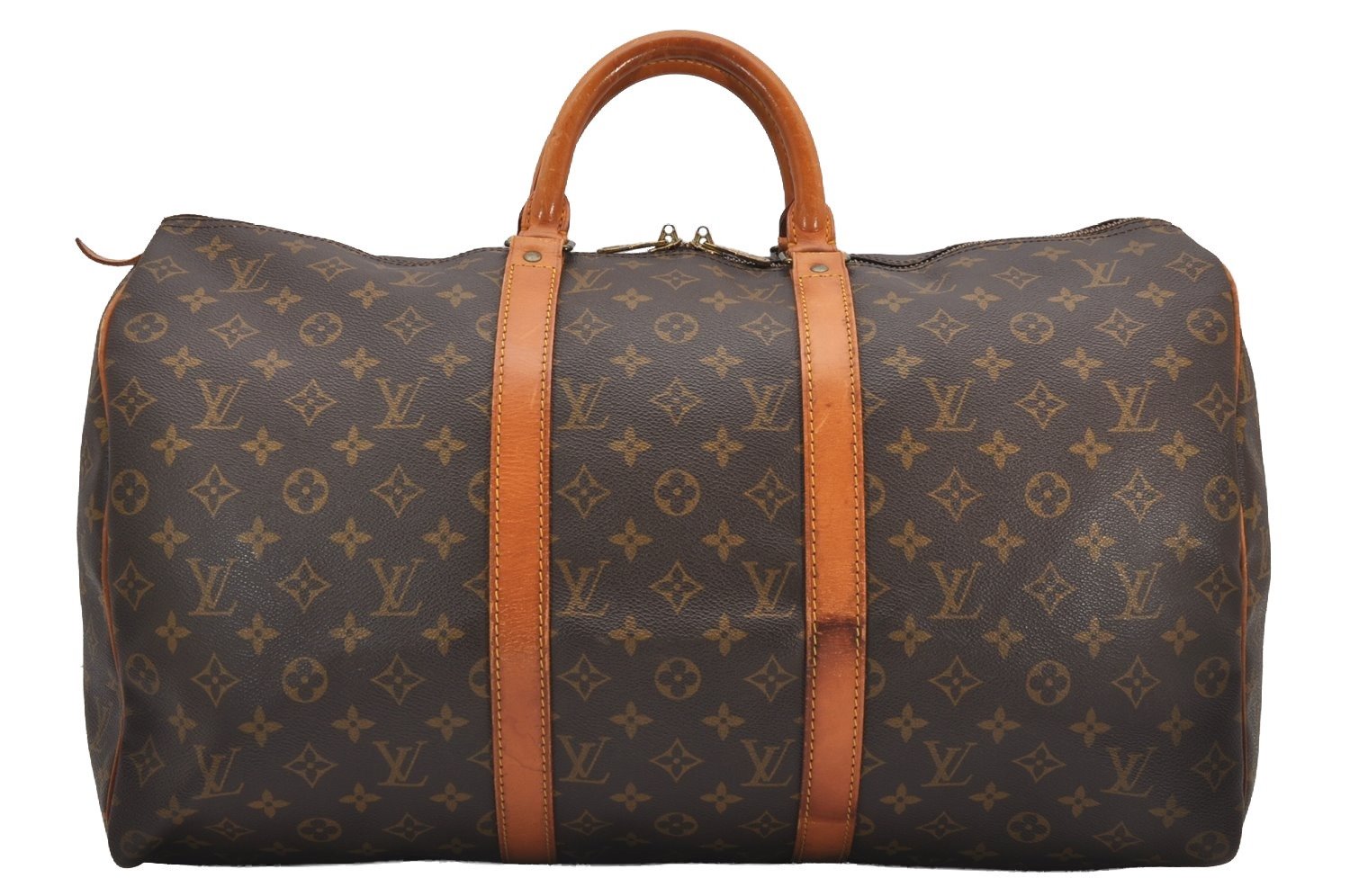 Authentic Louis Vuitton Monogram Keepall 50 Travel Boston Bag M41426 LV 2160J