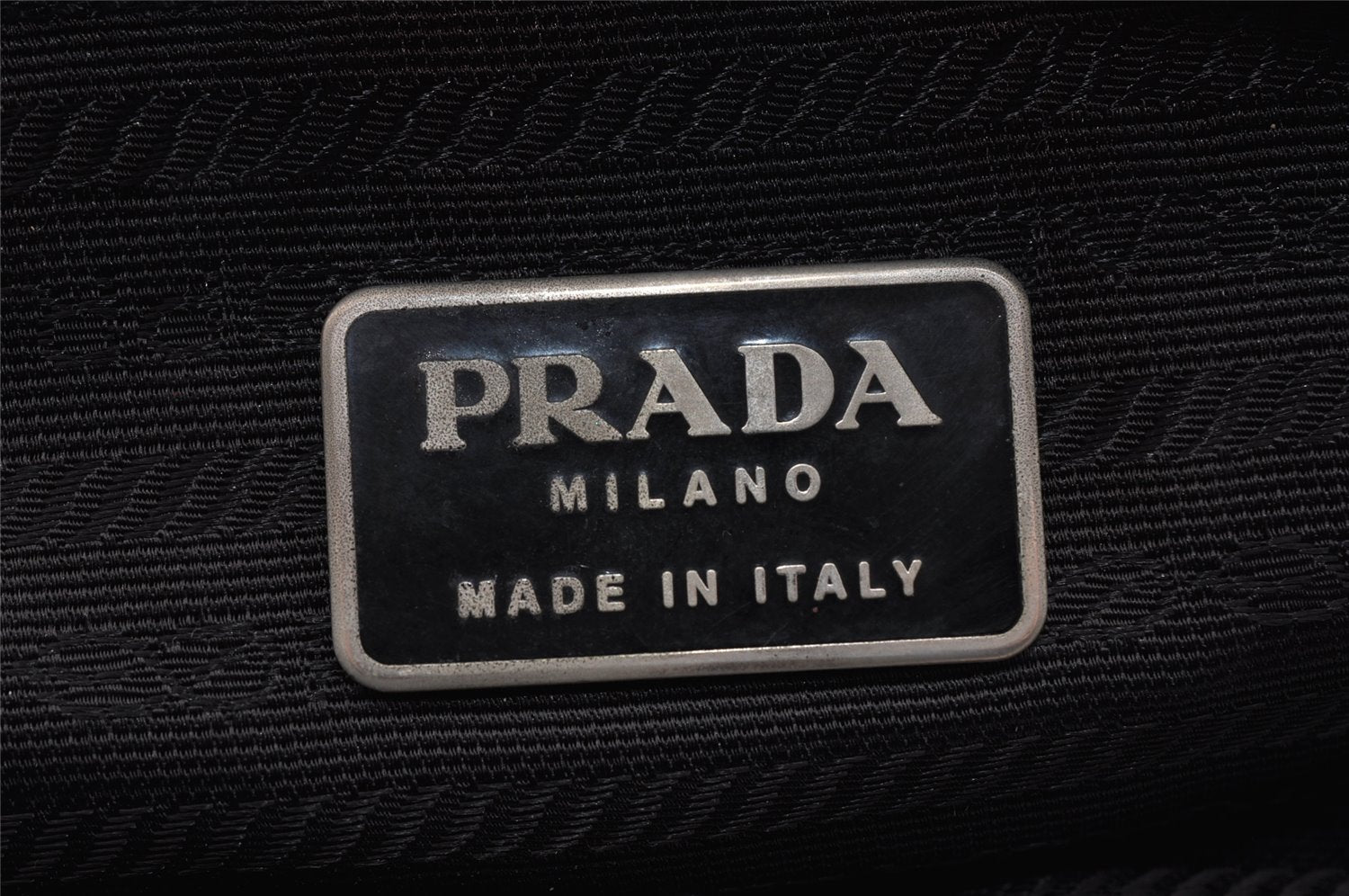 Authentic PRADA Nylon Tessuto Leather Shoulder Cross Body Bag Black 2161I