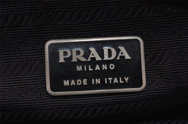 Authentic PRADA Nylon Tessuto Leather Shoulder Cross Body Bag Black 2161I