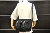 Authentic PRADA Nylon Tessuto Leather Shoulder Cross Body Bag Black 2161I
