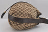 Authentic GUCCI Double G Drawstring Bag GG Canvas Leather 223951 Brown 2162J