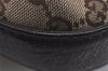 Authentic GUCCI Double G Drawstring Bag GG Canvas Leather 223951 Brown 2162J