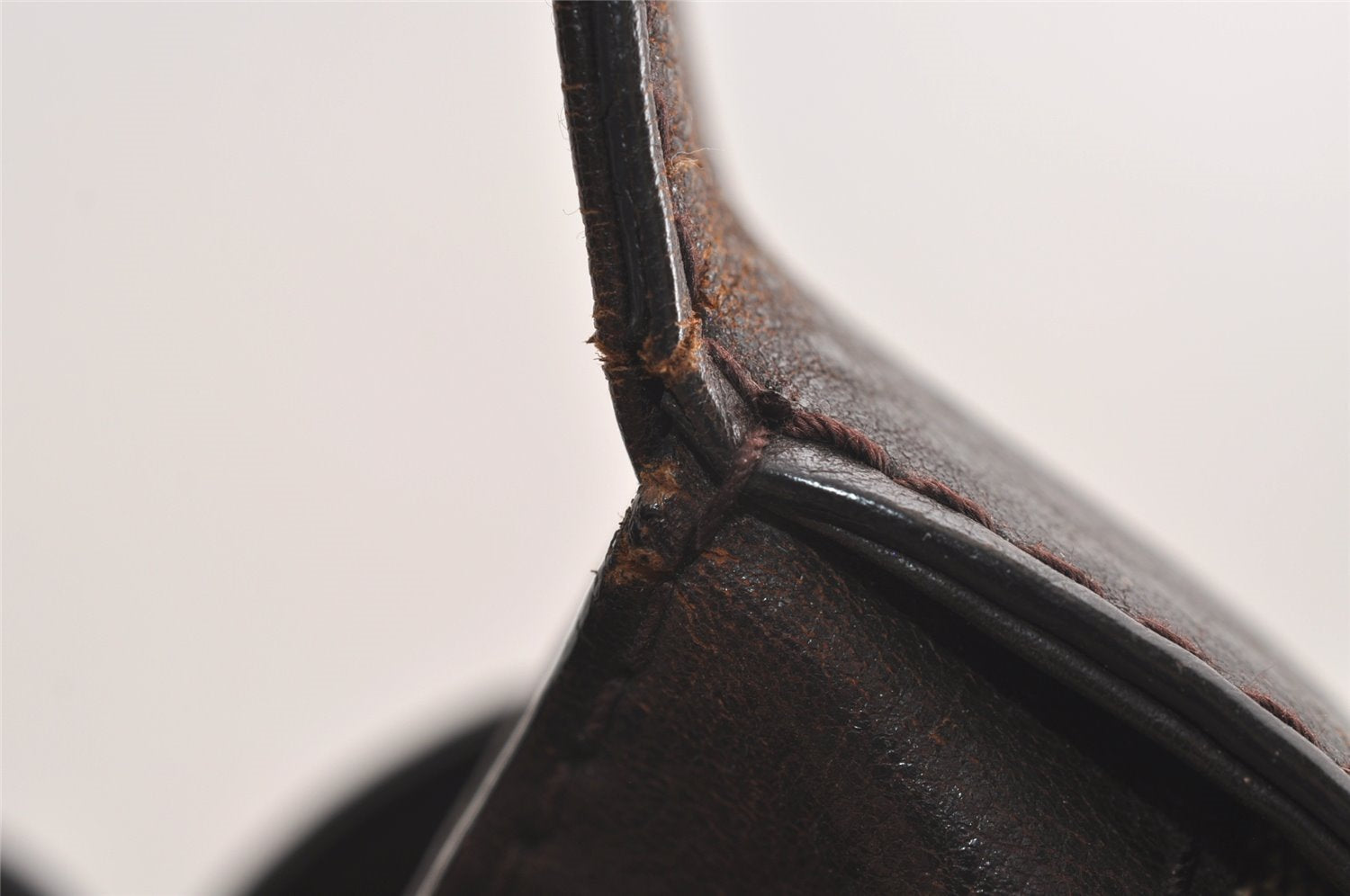 Authentic GUCCI Double G Drawstring Bag GG Canvas Leather 223951 Brown 2162J