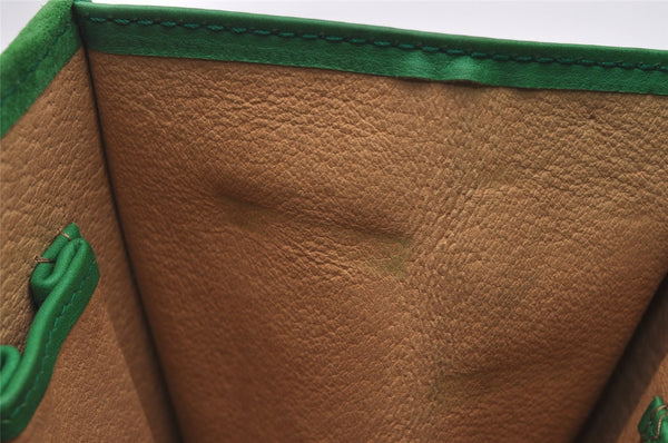 Authentic GUCCI Animalier Tiger Shoulder Crossbody Bag Suede Leather Green 2163I