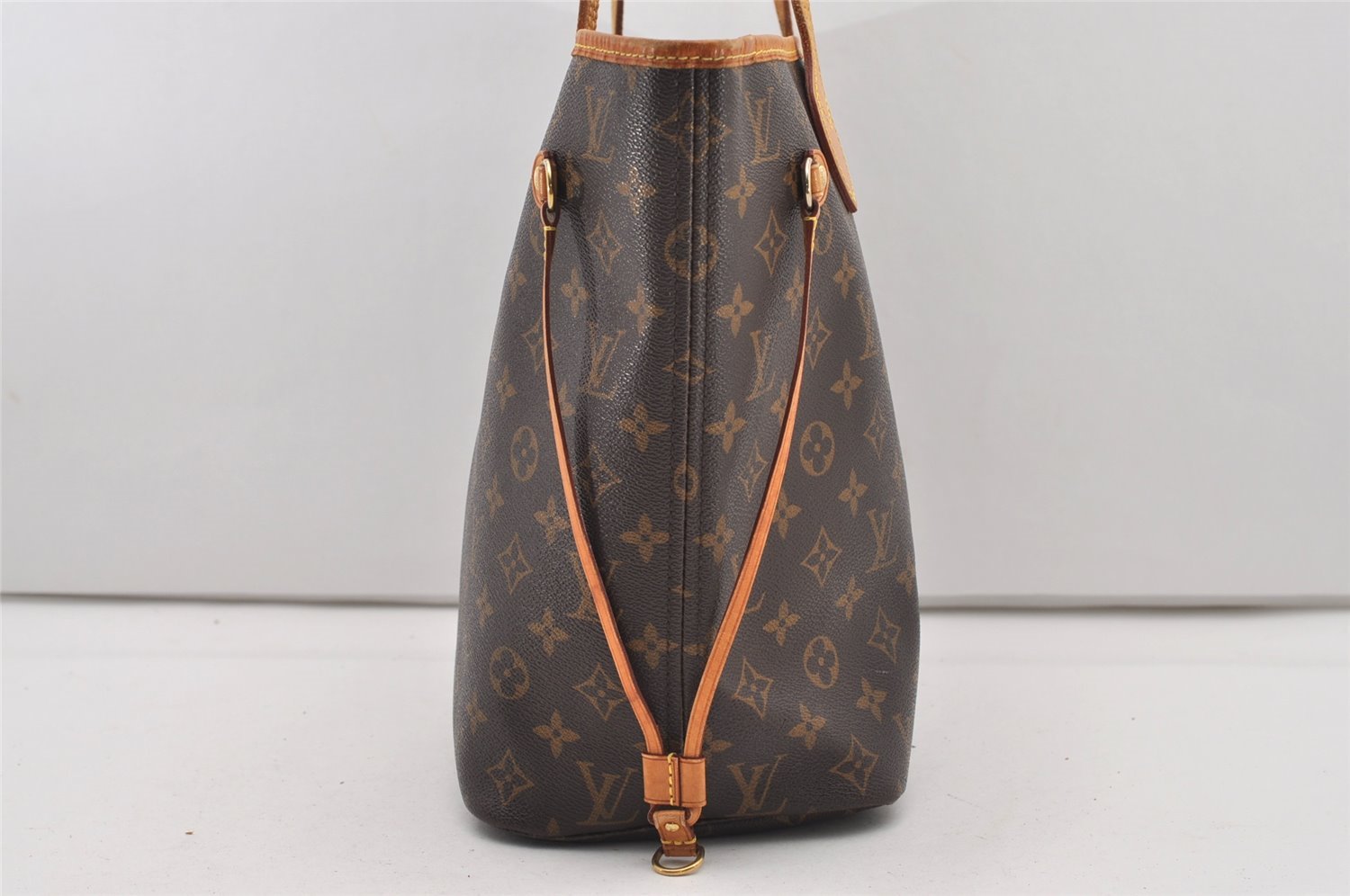 Authentic Louis Vuitton Monogram Neverfull MM Shoulder Tote Bag M40156 LV 2163J