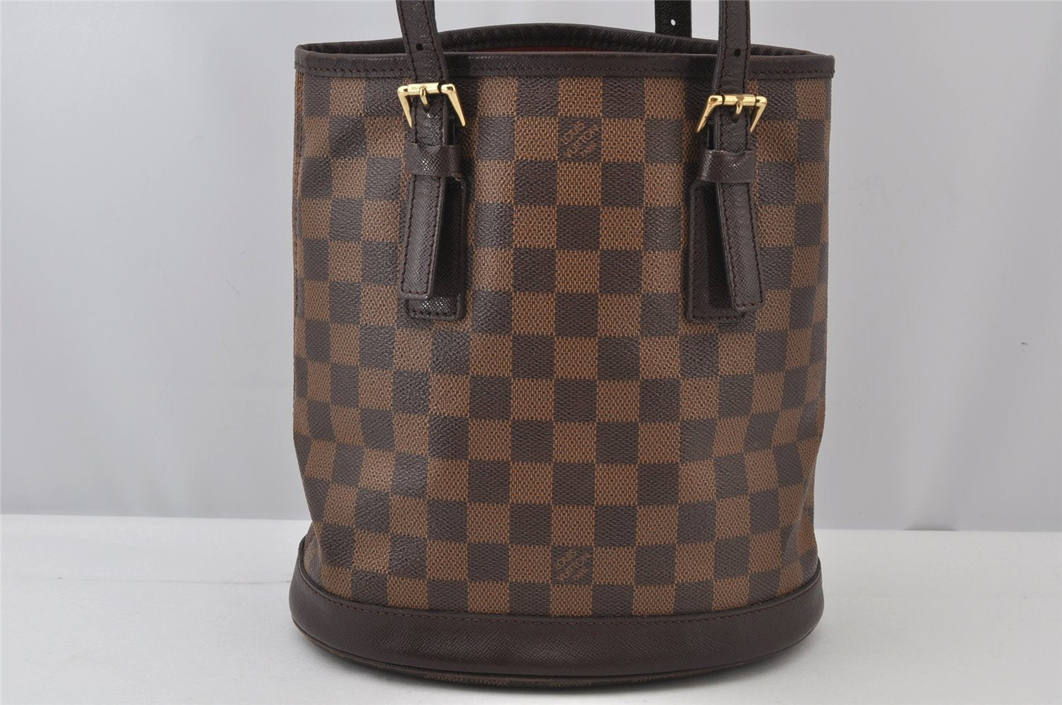 Authentic Louis Vuitton Damier Marais Bucket Shoulder Tote Bag N42240 LV 2164J