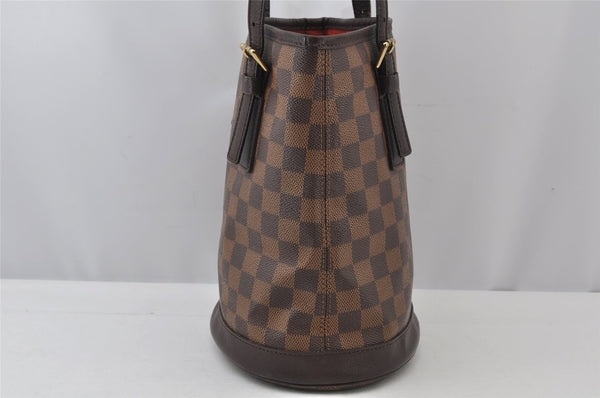 Authentic Louis Vuitton Damier Marais Bucket Shoulder Tote Bag N42240 LV 2164J